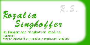 rozalia singhoffer business card