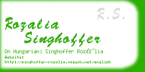 rozalia singhoffer business card